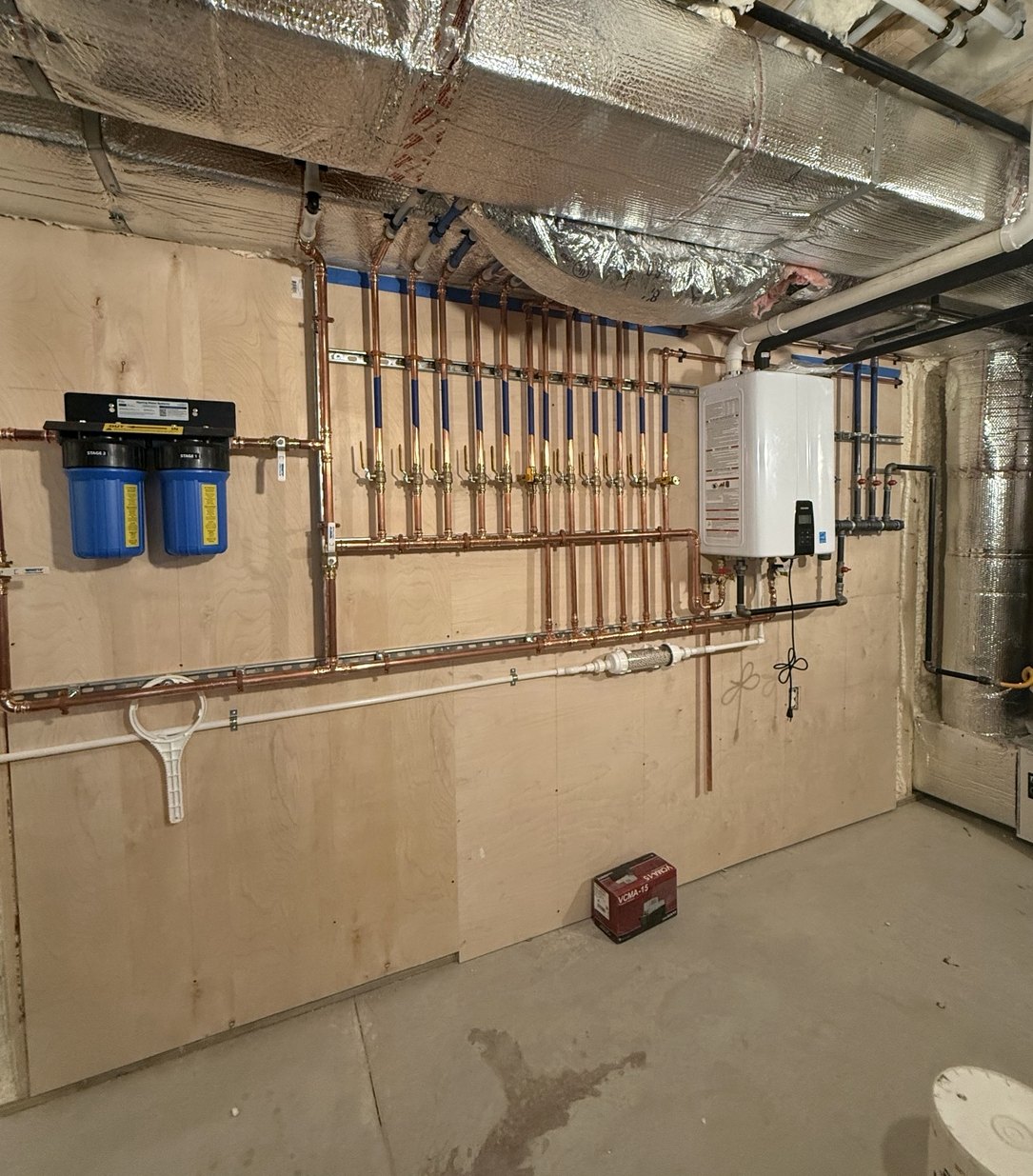 Mechanical systems with boilers, tanks and piping
